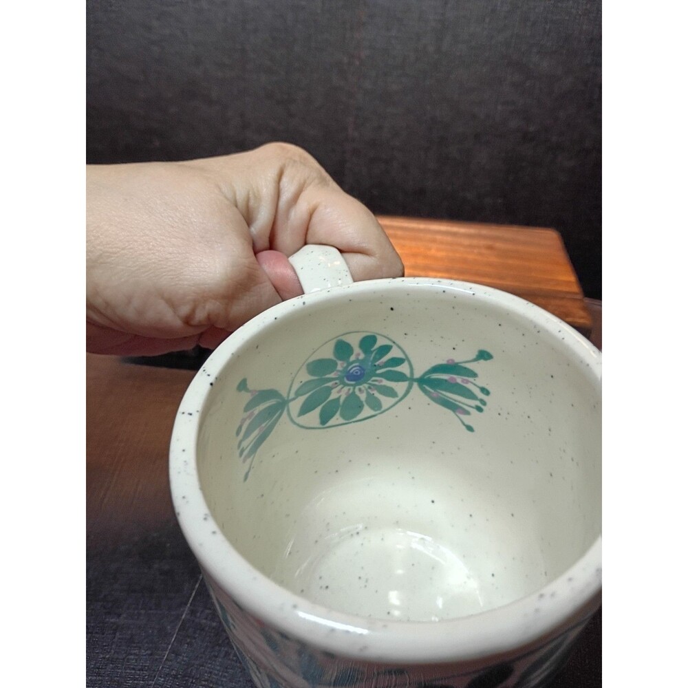 Anthropologie Elevenses Mug Rise & Shine Speckled Stoneware Coffee Cup - Picture 3 of 8